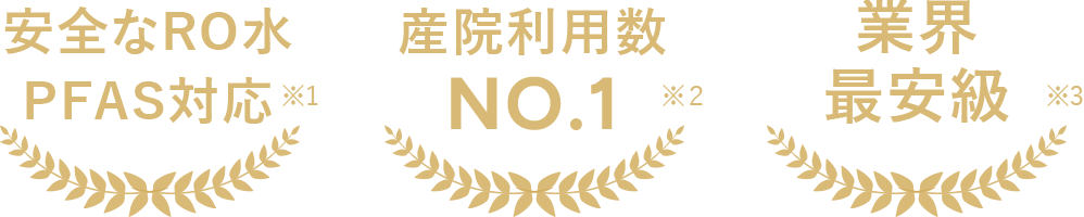 安全なRO水PFAS対応 産院利用数NO.1 業界最安級 年に1度サーバー交換